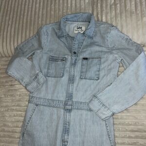 Lee Jeans Vintage Modern Union-Alls Sz Small Denim Barely Blue unionAlls